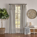 Cortina Mercantile Estilo Farmhouse con Valance Integrado – Filtro de Luz, 95x50", Gris, Panel Individual