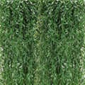 Riceshoot 48 Pcs Artificial Hanging Vines Fake Weeping Willow Leaves Decor Fake Seaweed Artificial Vines Greenery Garland for Wedding Party Backdrop Wall Decor Garden Patio Backyard (Dark Green)