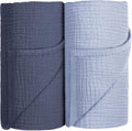 Manta de Muselina Susurration para Recién Nacidos – 100% Algodón, 96.5 x 101.6 cm, Azul, Unisex