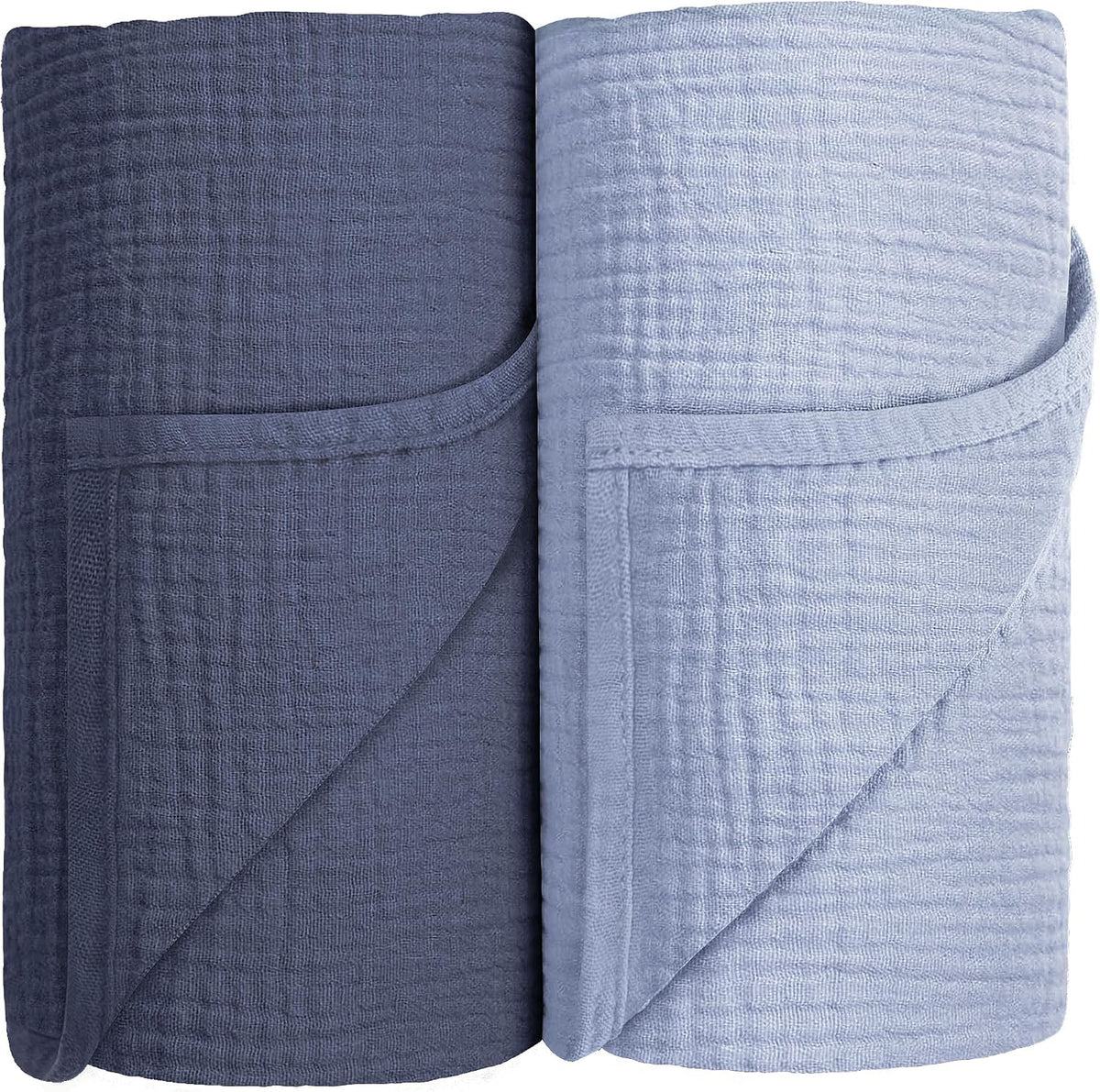 Manta de Muselina Susurration para Recién Nacidos – 100% Algodón, 96.5 x 101.6 cm, Azul, Unisex