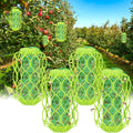 Paquete de 4 trampas para avispas Sancodee mejoradas para colgar en exteriores, atrapa abejas carpinteras y avispones, trampa reutilizable para avispas amarillas con depósito de cebo, exterminador de abejas y atrapa avispas para exteriores (verde)
