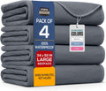 Protectores Lavables Utopia Bedding 34x52 Pulgadas (Pack de 4) | Impermeables y Reutilizables de Alta Absorción | para Incontinencia de Adultos, Niños y Mascotas | Gris