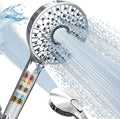 Regadera Magichome Filtrada con Manual, Presión Alta 10 Velocidades Cabezal Chrome Desmontable con Manguera Inoxidable, Perlas Filtro Suavizador Agua Dura - Remueve Cloro, Reduce Piel Seca e Irritada