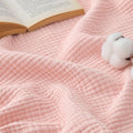 Manta de muselina 100% algodón Bedsure tamaño Queen para cama - Manta de muselina de gasa fina, suave y transpirable de 4 capas para adultos, color rosa, 90x90 pulgadas