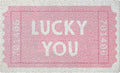 SNNDER Tapete de Puerta Retro Rosa | Diseno Divertido Lucky You Tickets | Alfombra de Bienvenida para Entrada Interior y Exterior | 17 x 30 pulgadas