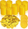 Hanaive 800 Piezas Monedas de Pirata de Plastico | Doblones Espanoles Dorados de Tesoro Falso | para Juegos, Fiestas de Pirata y Premios de Clase (Dorado, Clasico)
