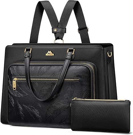 Mochila Maletín Convertible MATEIN 3 en 1 con Puerto USB-C – Set 2 Piezas Impermeable para Laptop 15.6"