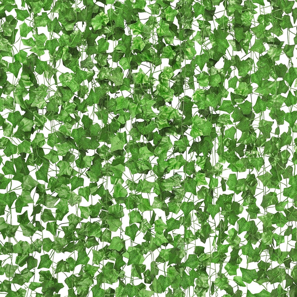 Guirnalda de Hiedra Artificial CQURE – Pack de 14, 30m Total, Resistente UV | Decoración Hogar y Eventos