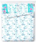 Juego de sábanas Jay Franco con sábanas ajustables, sábanas planas y funda de almohada - Ropa de cama ultrasuave con funda de almohada para decorar la habitación, blanco - Stitch, 4 piezas Full 