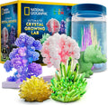 Kit de cultivo de cristales definitivo de National Geographic: cultiva 5 tipos de cristales, incluyendo cristales que brillan en la oscuridad, figuras de dinosaurio, cristales submarinos y árboles de cristal con guía de aprendizaje. Kit de ciencias STEM. 