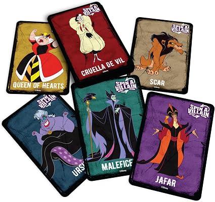 Noche de juegos Disney: colección de 10 juegos de mesa para niños y familias | Divertidos juegos Disney para mayores de 6 años | Incluye a Mickey, Minnie, princesas, héroes y villanos | Juegos navideños familiares para niños y adultos