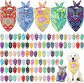 Sanwuta 100 pañuelos para perros con estampado paisley, bufandas triangulares para mascotas, baberos, pañuelos lavables para cachorros, suministros de aseo ajustables para gatos pequeños, medianos y grandes, accesorios de disfraces de temporada.