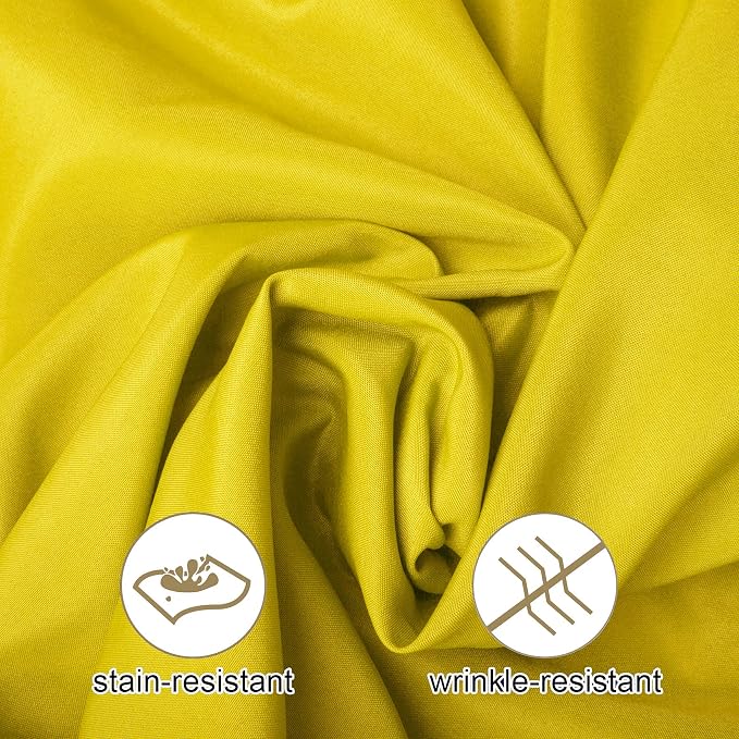 Mantel Rectangular Amarillo – Paquete de 2 Unidades de Poliéster para Eventos y Decoración