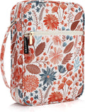 Funda para Biblia Gientten para mujer con estampado floral, estuche para libros bíblicos con asa resistente, estuche acolchado para accesorios de estudio bíblico para niñas