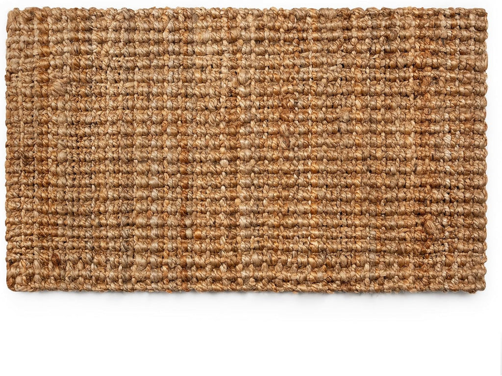 Felpudo PLUS Haven de yute - Tamaño: 44,5 cm x 76 cm - Altura del pelo: 2,5 cm - Felpudo para entrada exterior, felpudo para porche, felpudo de entrada fácil de limpiar, uso en interiores y exteriores, decoración del hogar