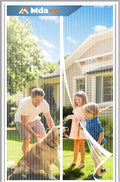 Mosquitera magnética resistente para puerta, cierre magnético para mantener alejados a los insectos, ideal para mascotas y niños. Mosquitera manos libres, apta para puertas de 32 x 80 pulgadas, color blanco.