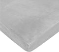 Sábana bajera ajustable N Play de 27 x 39 pulgadas, cálido y acogedor paquete de chenilla y sábana de juego, gris, para niños y niñas