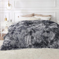 COLOR GRIS-Cobija Bedsure GentleSoft Esponjosa King | Piel Sintética Suave tipo Minky | Cálida para Invierno, Gruesa de Felpa Sherpa Oversize | 108x90, Tie Dye Gris
