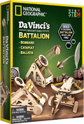 NATIONAL GEOGRAPHIC Da Vinci Model Kit - Catapult Kit for Kids, 3D Puzzle Building Toy for Boys and Girls, Wood Building Kit for Kids, A Great STEM Project, Engineering Model Kit ( Exclusive)