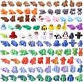 105 animales impresos en 3D, animales impresos en 3D, juguetes antiestrés articulados de bolsillo a granel, recuerdos para fiestas, rellenos para bolsas de regalos, mascotas de escritorio para recompensas en el aula, regalos de intercambio para niños y