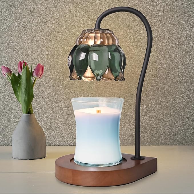 PPZHAVG Lámpara calentadora de velas, regalos de cumpleaños para mujeres, mamá, regalos del día de la madre, compatible con todas las velas de frasco, cera derretida para decoración del hogar