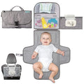 Cambiador de pañales portátil, bolsa de viaje para cambiador de pañales para bebé con bolsillo para toallitas, cambiador portátil de diseño inteligente, kit de estación de viaje para bebés