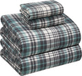 RUVANTI Flannel Sheets California King Size - 100% Cotton Double Brushed Cal King Bed Sheets Set - Deep Pockets 14 Inches - All Seasons Breathable & Extra Soft - Warm & Cozy, 4 Piece, Mint Grey