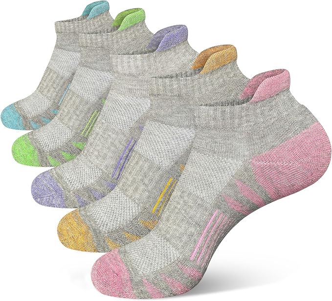 Calcetines de tobillo para mujer, antiampollas, con acolchado grueso