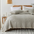 Edredón Horimote Home | Beige | Microfibra Lavada a la Piedra | Ligero Rústico Desgastado | Estilo Elegante | 1 Unidad