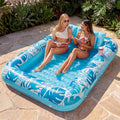 SLOOSH Flotador Inflable Extra Grande para Piscina 216x145 cm – Sofá Tumbona con Almohada 4 en 1, Azul XL
