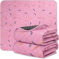 Sunheir Panales Lavables para Perros 2 Piezas | Almohadillas de Entrenamiento Reutilizables e Impermeables | Antideslizantes para Jaula y Cachorros | Hojas Rosa 18x24