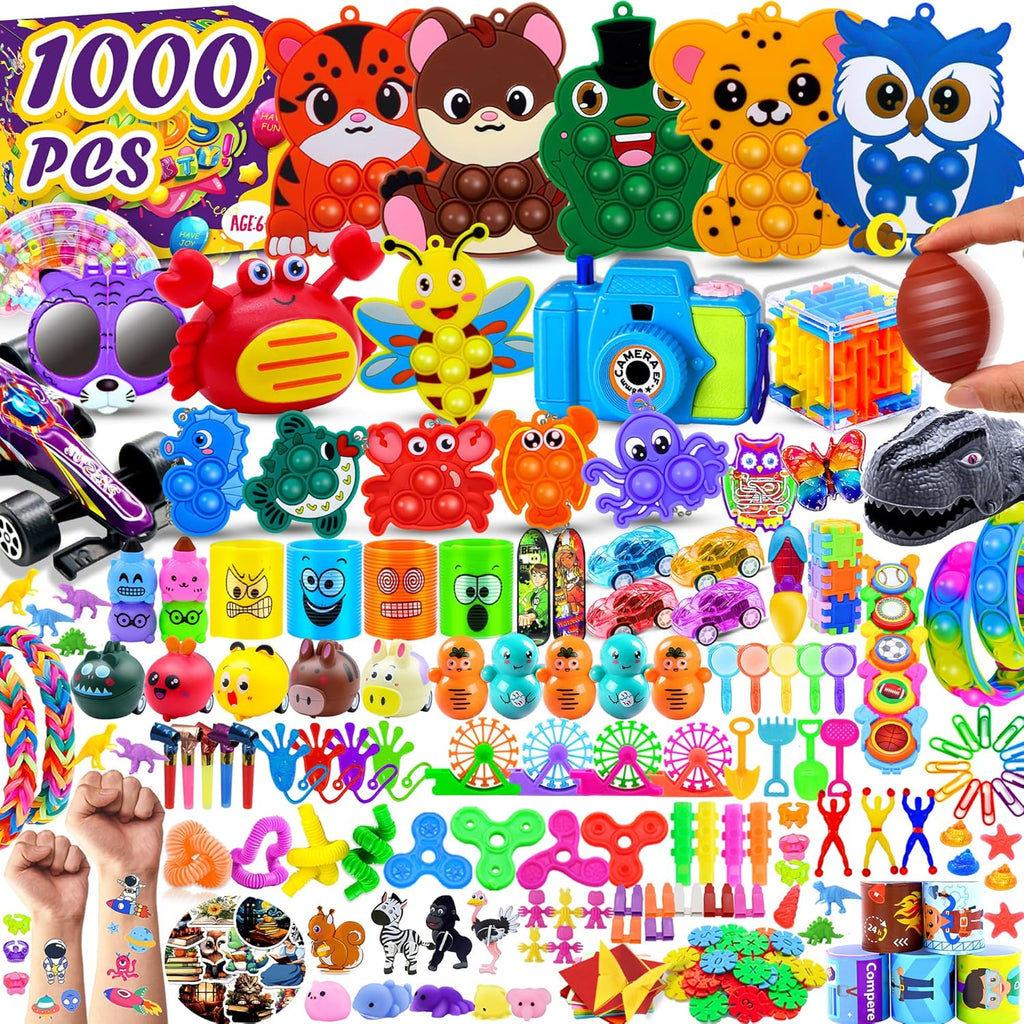 VARIEDAD Recuerdos de Fiesta para Ninos | Juguetes Antiestres a Granel | Rellenos para Bolsas, Cofre del Tesoro y Premios de Clase, Pinatas ( ARTICULO VIENE COMO SE MUESTRA EN LA SEGUNDA IMAGEN )