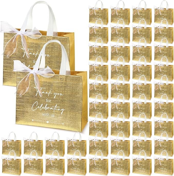 CHENGU - 100 bolsas de regalo de boda para invitados, bolsa de bienvenida