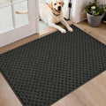 BEQHAUSE Tapete Atrapa Suciedad para Entrada | Antideslizante, Absorbente, Lavable, 32'' x 48'' (Gris Oscuro)