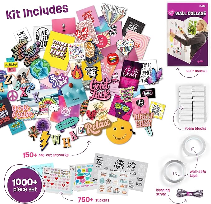 Kit de Collage de Pared Pretty Me para Niñas Adolescentes y Preadolescentes - Ideas de Regalo de Artes y Manualidades para Niñas de 11, 12, 13, 14, 15, 16 Años - Regalos de Cumpleaños