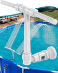 Fuente para Piscina de Doble Aspersión Ajustable | Enfriar y Circular el Agua, Compatible con Piscinas Sobre Tierra y Enterradas