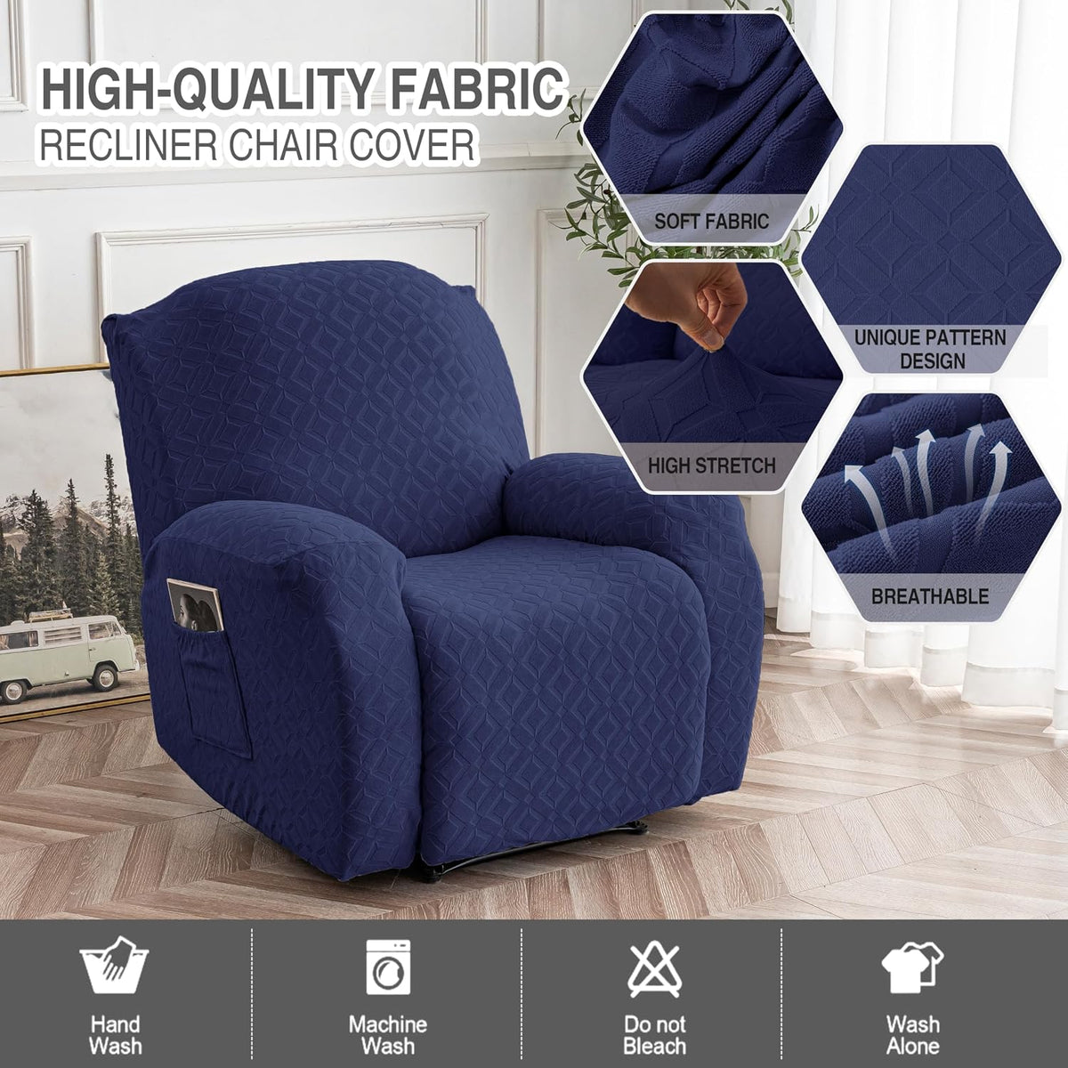 Genina Funda impermeable para silla reclinable, funda para sofá