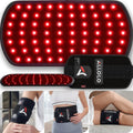 Terapia de luz roja ALLOLO para el cuerpo, cinturón de terapia de luz roja LED 3 en 1 con control remoto y temporizador, almohadilla de terapia de luz infrarroja de 660 nm y 850 nm para cuerpo, cintura, hombros y rodillas, área grande de 12.6" x 6.3".