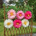 Flores de papel rosadas, 6 unidades, flores de papel grandes de 20 pulgadas para decoración de fiesta rosa, decoraciones de cumpleaños para niñas y mujeres, decoración de flores de papel