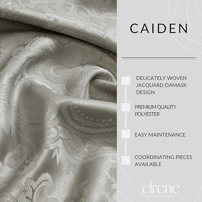 Elrene Caiden Mantel Damas Impermeable Resistente a Manchas y Arrugas 152x213cm – Color Plata