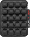 GRAND PITSTOP Cojin de Aire Inflable para Asiento de Moto con Bomba | Funda de Malla Transpirable y Base Antideslizante para Cruiser