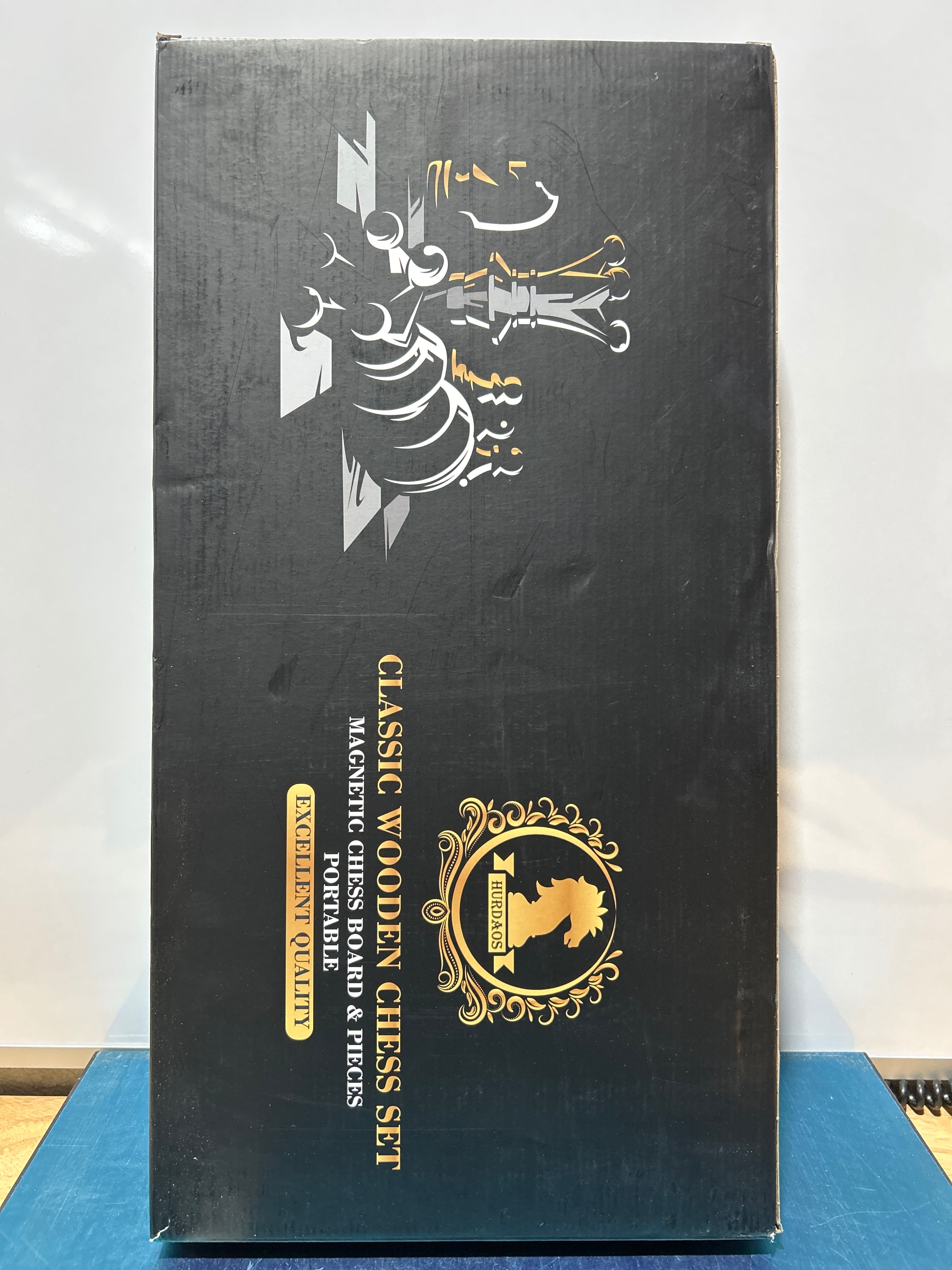 Juego de ajedrez magnético de madera para adultos y niños, tablero de ajedrez de 17 pulgadas con piezas hechas a mano, plegable, portátil, para viajes, juego de ajedrez único para torneos, principiantes profesionales. 