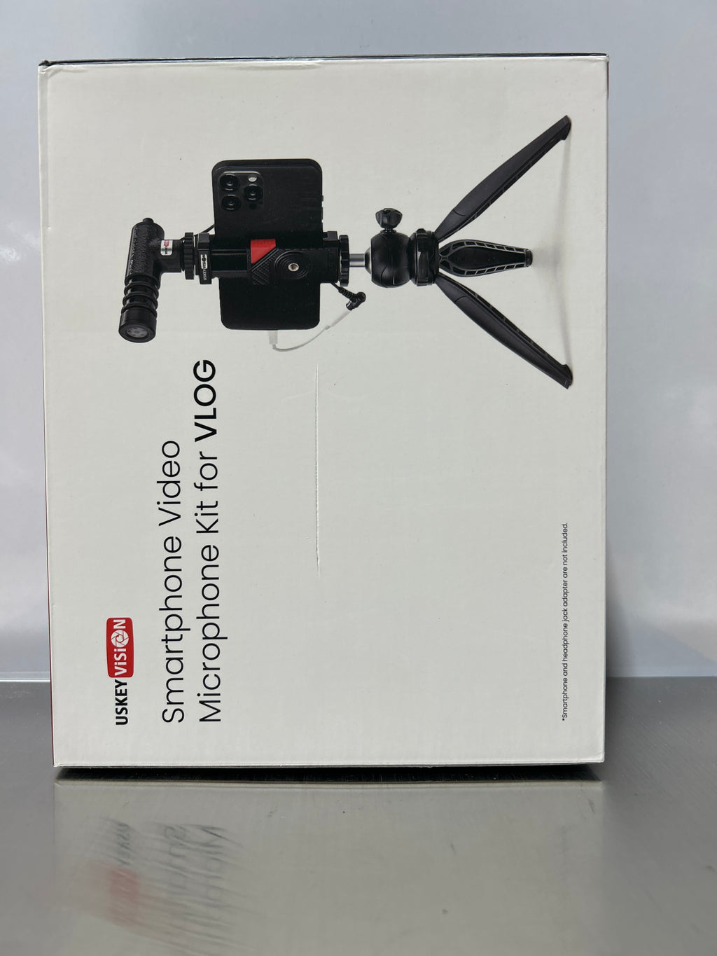 Kit de Vlogging para Smartphone USKEYVISION Vlog K2 | Micrófono, Luz y Trípode | iPhone y Android
