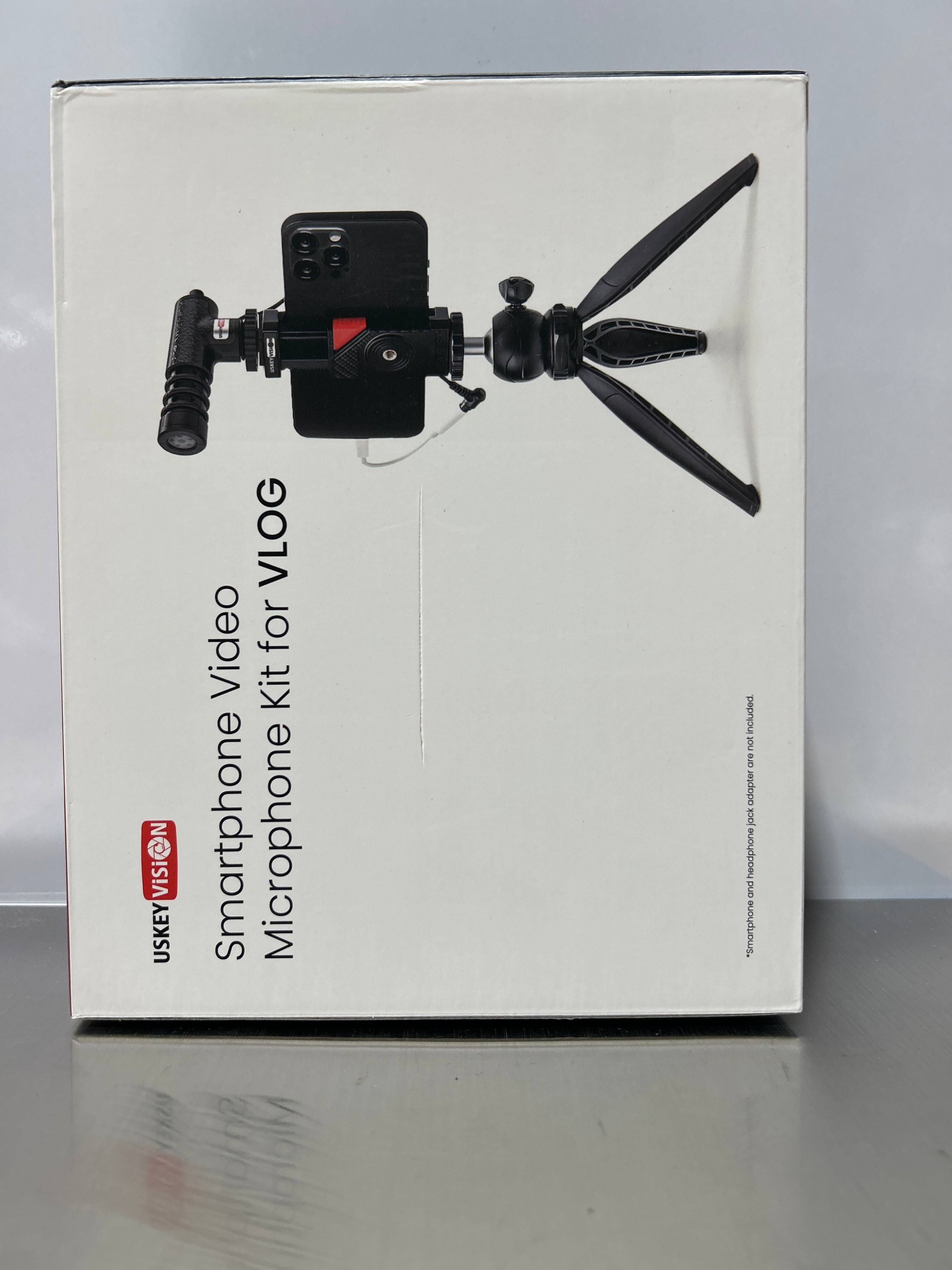 Kit de Vlogging para Smartphone USKEYVISION Vlog K2 | Micrófono, Luz y Trípode | iPhone y Android