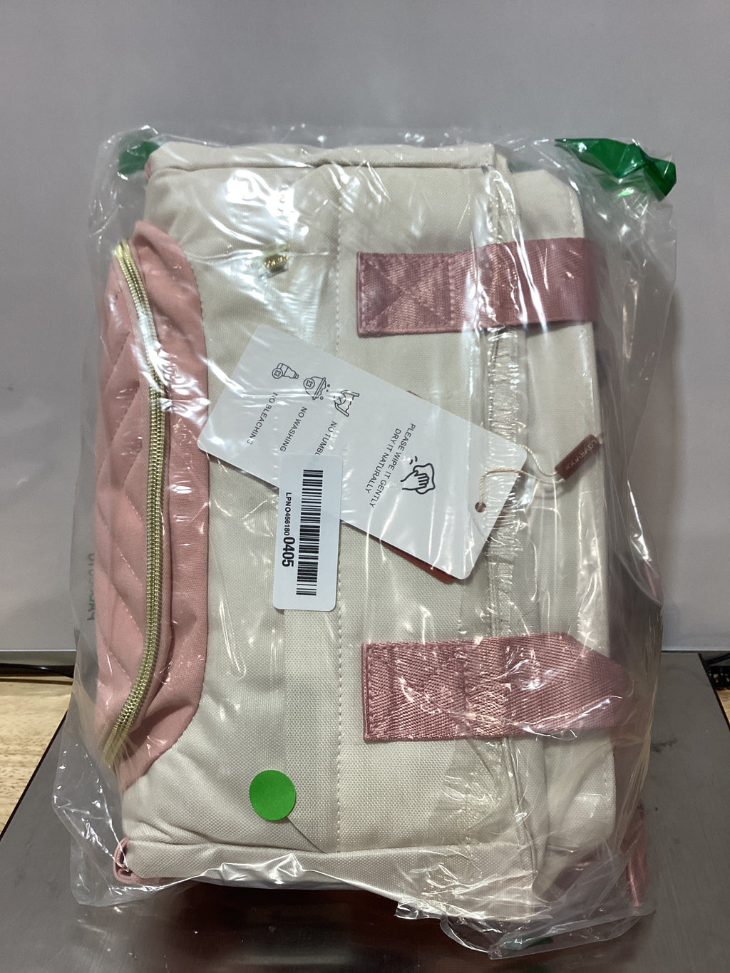 Mochila para Laptop LOVEVOOK 3 en 1 Mujer - 15.6", Impermeable, Puerto USB, Trabajo y Viaje, Rosa-Blanco