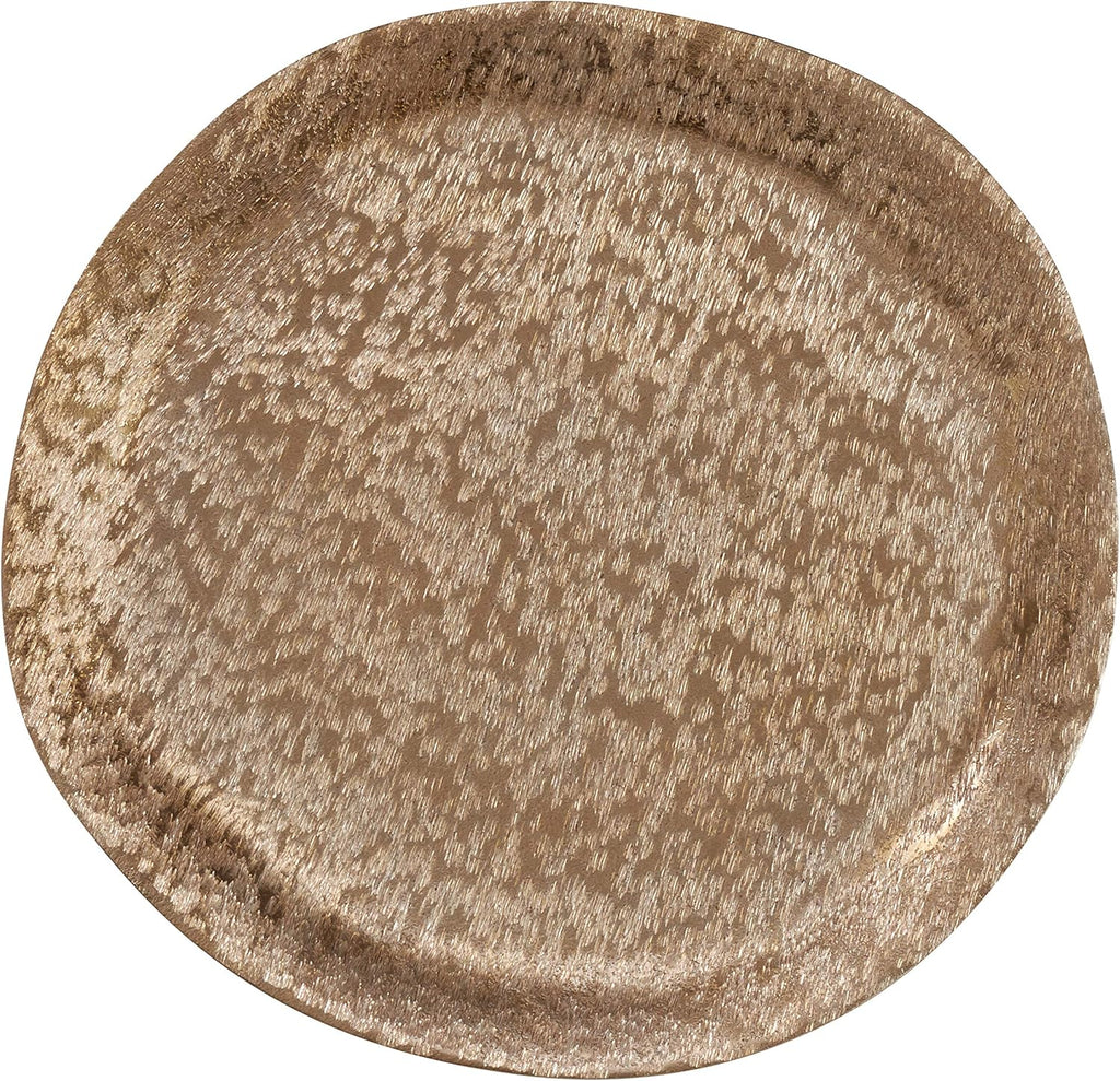 SARO LIFESTYLE CH496.GL13R Colección Brossé Platos de Aluminio Cepillado (Juego de 4) 13" Dorado 
