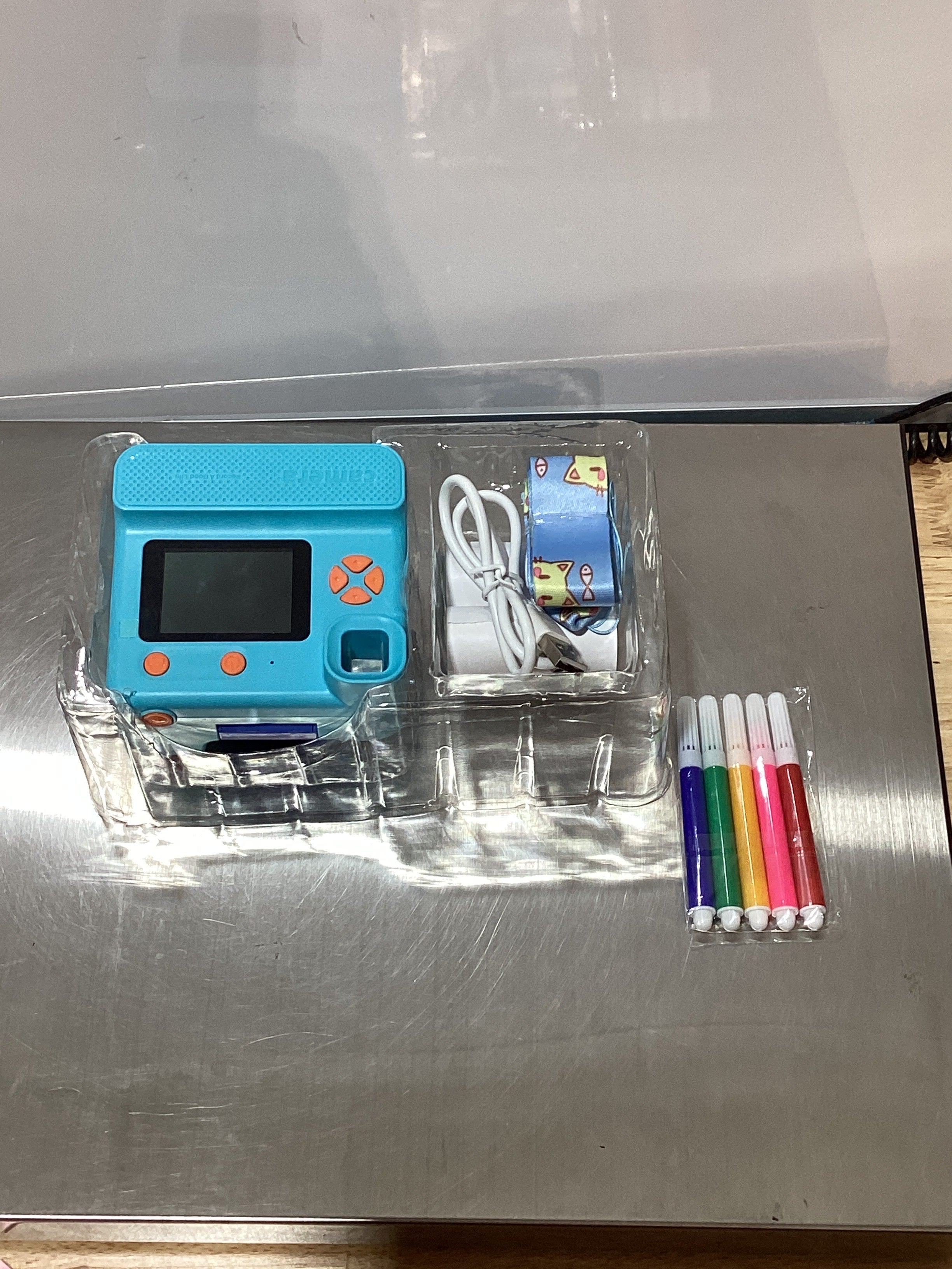 Cámara Instantánea para Niños LETSHAHA – 24MP, 1080P, Impresora sin Tinta, Tarjeta 32GB – Azul