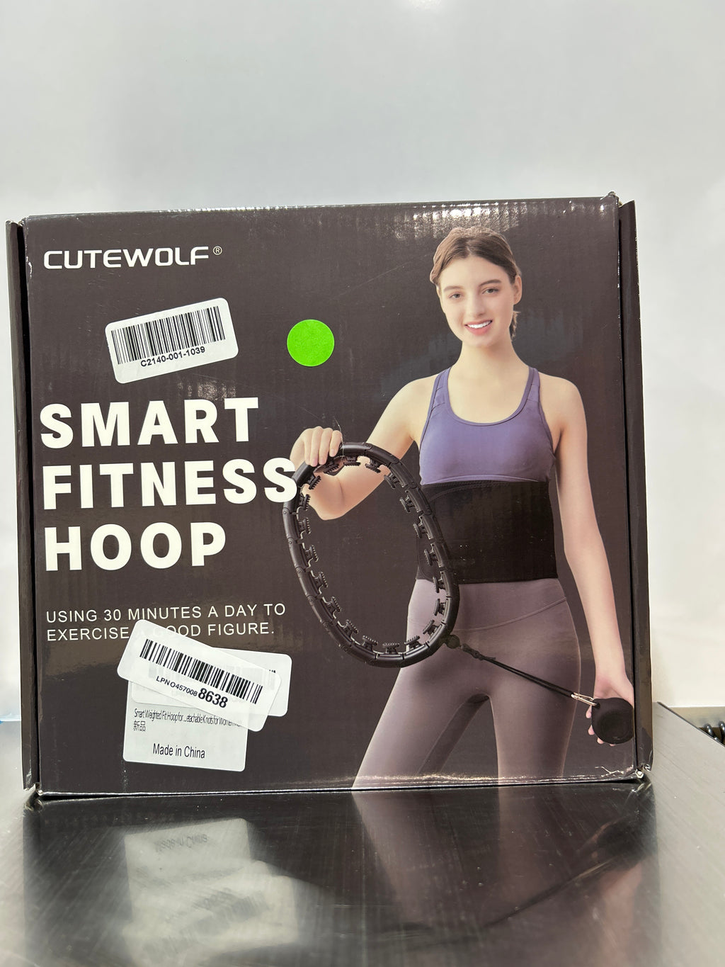 Hula Hoop Fitness con Peso | Talla Extra, 32 Eslabones Desmontables | Masaje y Ejercicio 2 en 1
