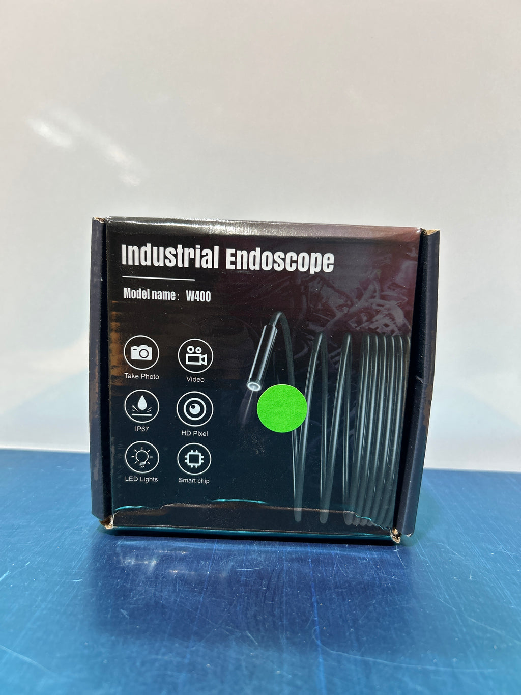 Cámara endoscópica con luz, boroscopio HD 1920P con 8 luces LED ajustables, cámara semirrígida tipo serpiente, boroscopio de inspección impermeable IP67 para iOS y Android, lente dual de 16.4 pies. 