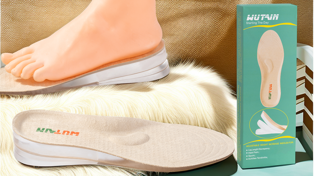Plantillas de Gel Elevadoras WUTAIN | Silicona Resistente, Absorción de Impacto, Talla Grande